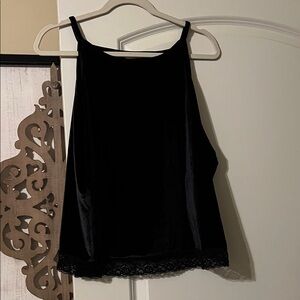 Torrid Black Camisole with Lace Trim